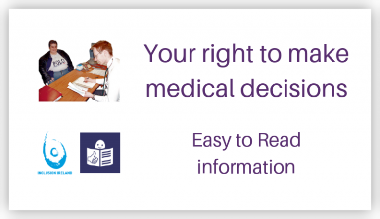 Your right to make medical decisions: Easy to Read information